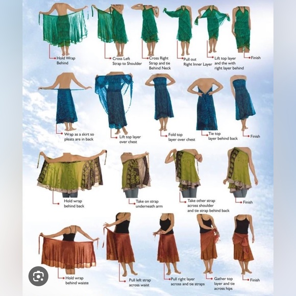 Vintage Boho reversible sari wrap skirt - Picture 14 of 14